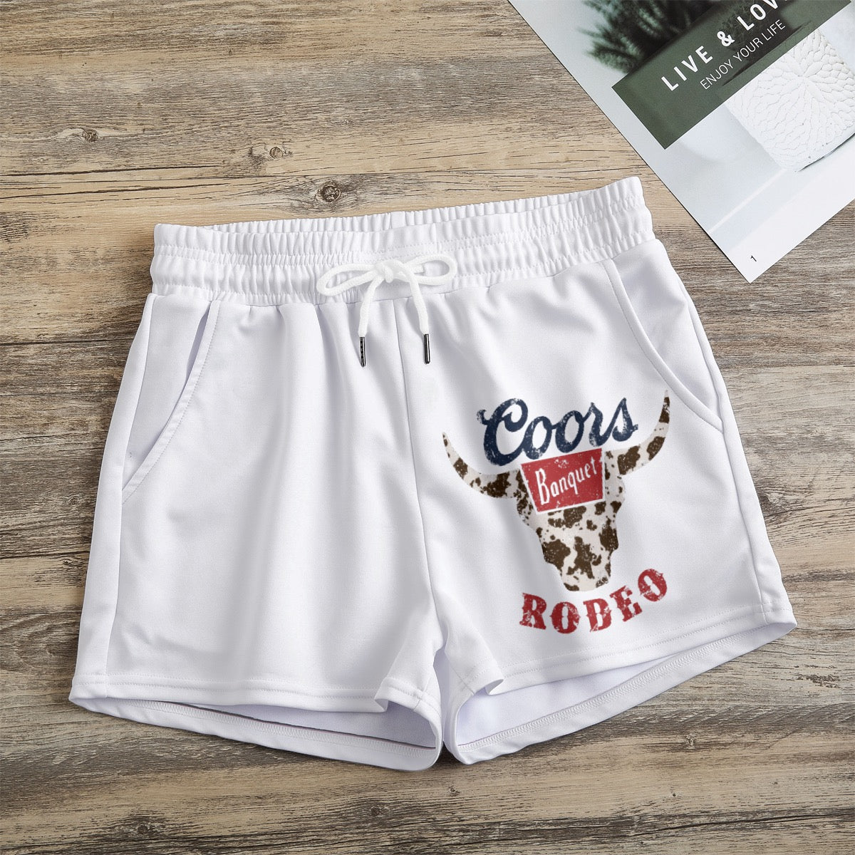 Cow print banquet Print Women's Casual Shorts