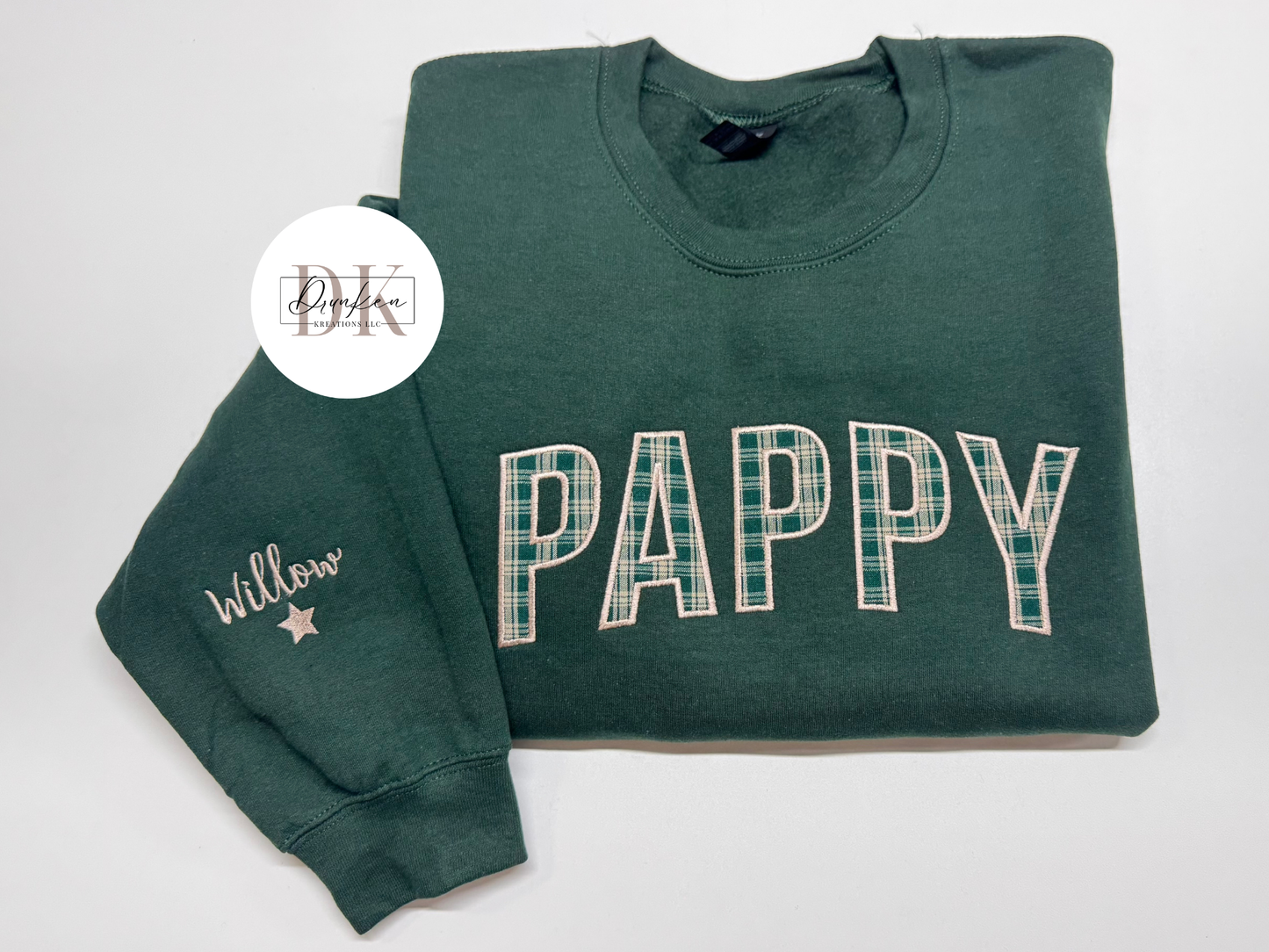 Custom applique crewneck