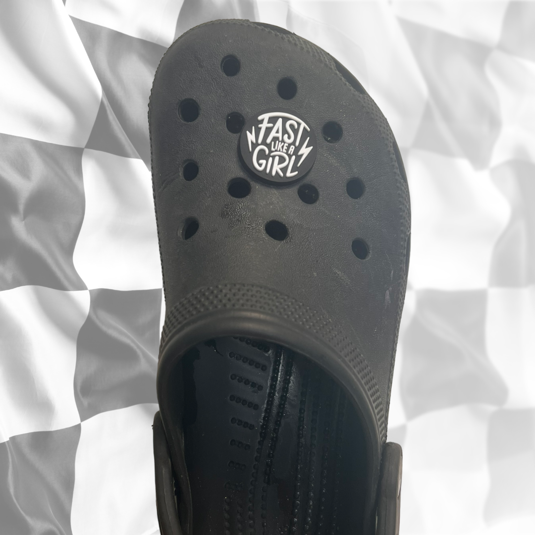 Fast Like A Girl Croc Charm