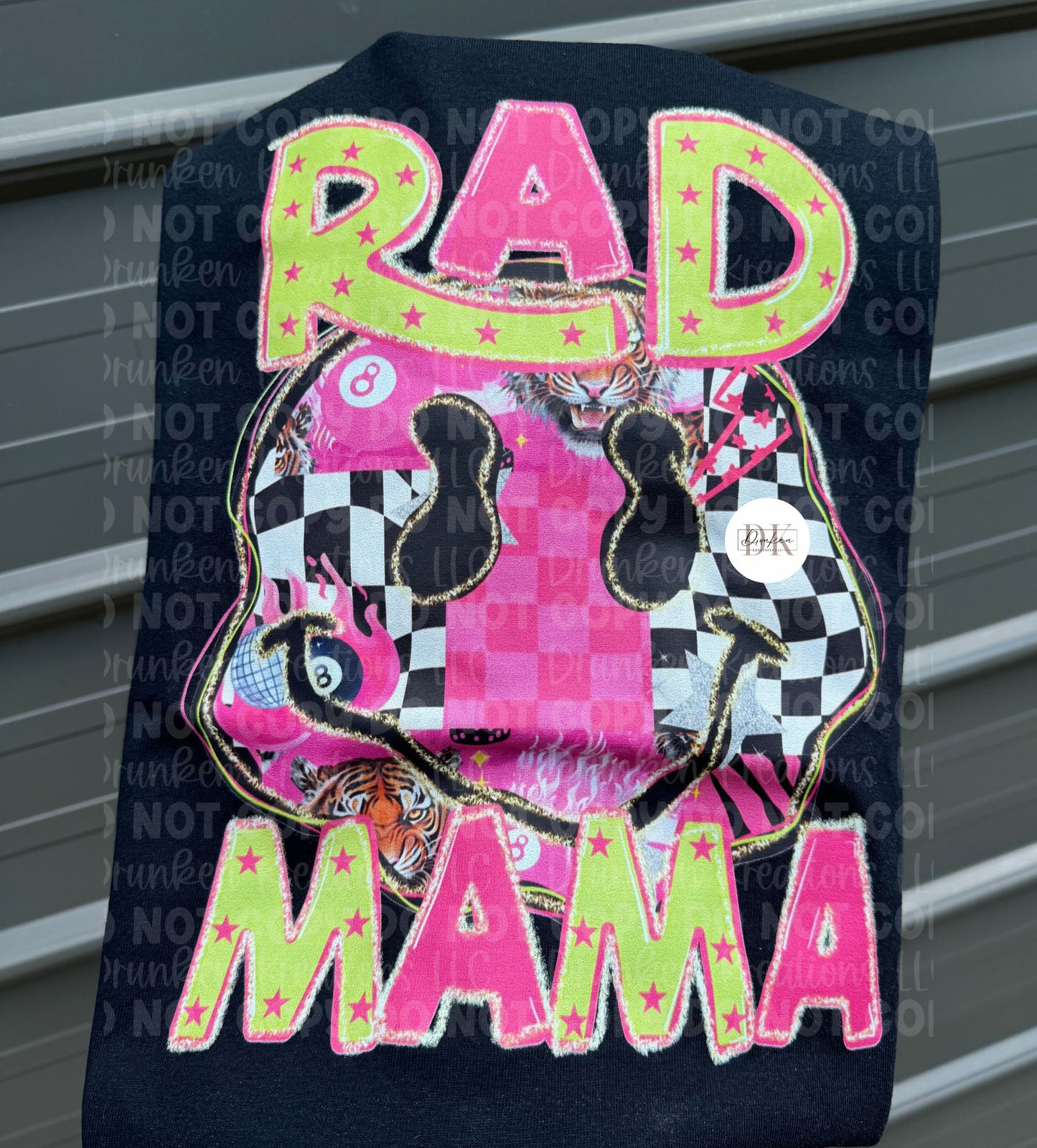 RAD MOM neon face tee or sweatshirt