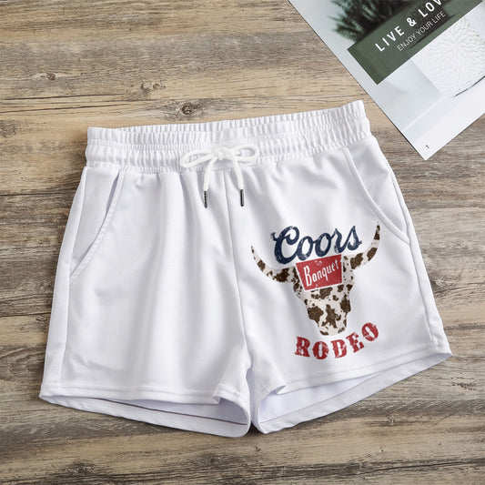 Cow print banquet Print Women's Casual Shorts