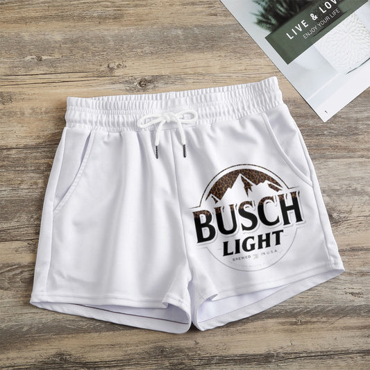 Light leopard beer Print Women's Casual Shorts,