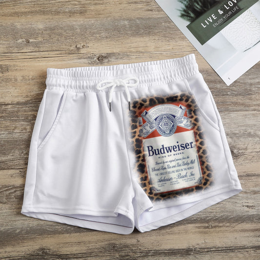 Leopard Bud Print Women's Casual Shorts