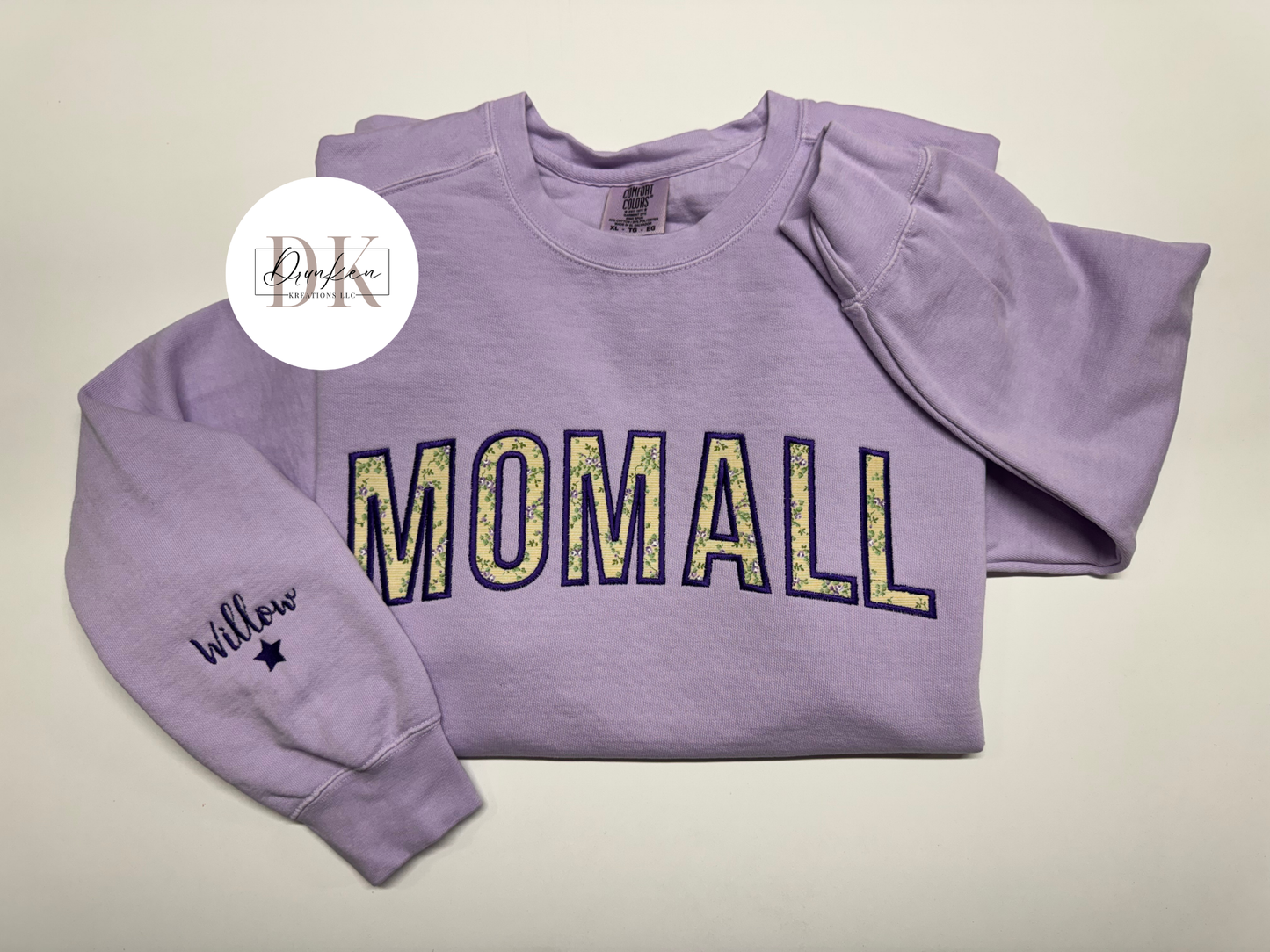 Custom applique crewneck