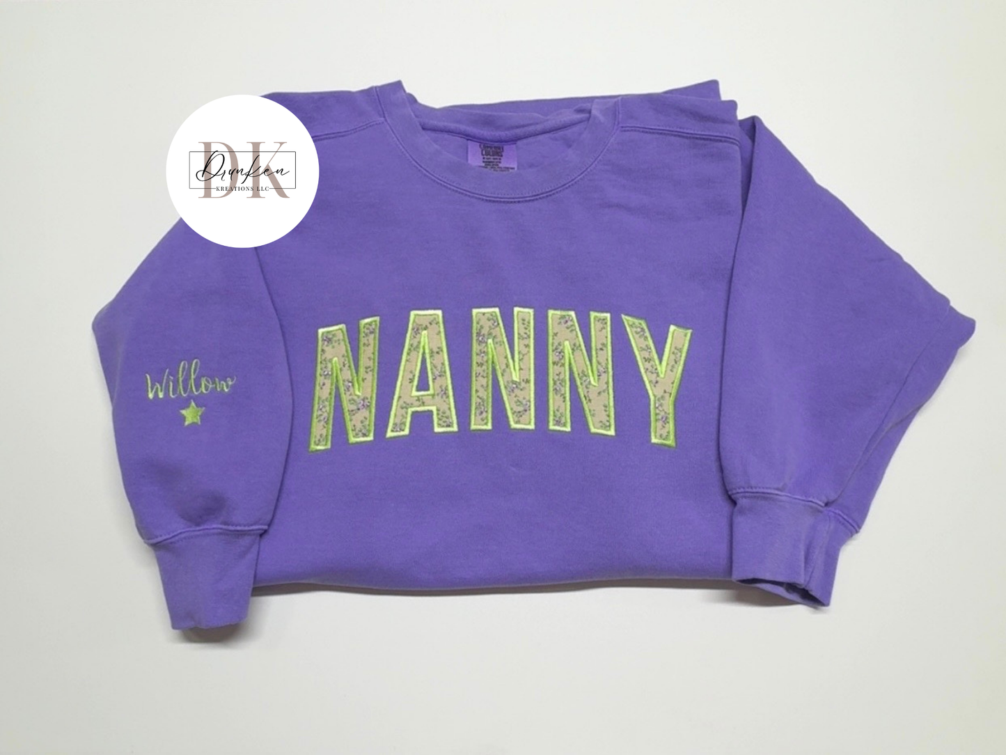 Custom applique crewneck