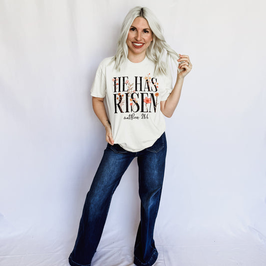 *He Has Risen Graphic Tee D-1024